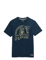 Superdry - Vintage Prep Relaxed Tee - Marškinėliai trumpomis rankovėmis - Tamsiai mėlyna