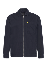 Lyle & Scott - Enzyme Wash Zip Through Overshirt - Viršutiniai marškinėliai - Tamsiai mėlyna