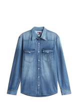 Tommy Jeans - Regular Denim Western Shirt Ext - Džinsiniai marškiniai - Mėlyna