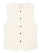 Calvin Klein - Stretch Crepe Vest - Švarkas be rankovių - Kreminė spalva