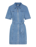 Calvin Klein Jeans - Belted Shirt Dress Radio Blues - Džinsinė suknelė - Mėlyna
