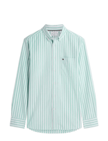 Tommy Hilfiger - Heritage Oxford Seasonal Stp - Laisvalaikio marškiniai - Žalia
