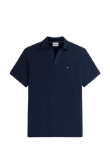 Tommy Hilfiger - V Neck Crepe Classic Polo - Marškinėliai trumpomis rankovėmis - Tamsiai mėlyna