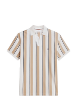 Tommy Hilfiger - V Neck Crepe Classic Polo - Marškinėliai trumpomis rankovėmis - Smėlio