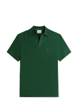 Tommy Hilfiger - V Neck Crepe Classic Polo - Marškinėliai trumpomis rankovėmis - Žalia