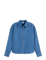 Tommy Hilfiger - Light Denim Boxy Shirt Ls - Džinsiniai marškiniai - Mėlyna
