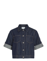 ROUGE EDIT - Roumartine 2/4 Denim Shirt - Džinsiniai marškiniai - Tamsiai mėlyna