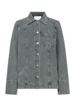 ROUGE EDIT - Rouvivian L/S Denim Shirt - Džinsiniai marškiniai - Mėlyna