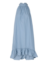 Selected - Slfdelia Regular Short Halterneck Dress - Ilga suknelė - Mėlyna