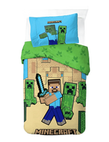 Minecraft - Bed Linen Minecraft Sand Castles 140X200 60X63 Cm - Patalynės komplektas - Žalia