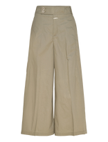 Closed - Women Luna Pants Olive Green - Plačios kelnės - Chaki spalva