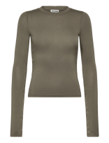 Weekday - Press Studs Long Sleeve - Marškinėliai ilgomis rankovėmis - Chaki spalva
