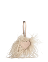ATP Atelier - Venosta Cipria Grained Calf/Feathers - Raktų pakabukai ir rankinių pakabukai - Rožinė