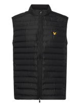 Lyle & Scott Sport - Hybrid Quilted Full Zip Golf Gilet - Sportinė liemenė - Juoda