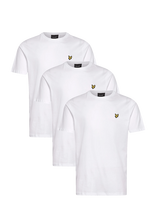 Lyle & Scott - 3-Pack Plain T-Shirt - Marškinėliai trumpomis rankovėmis - Balta