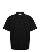 Grunt - Gresteban Plisse Ss Shirt - Marškinėliai trumpomis rankovėmis - Juoda