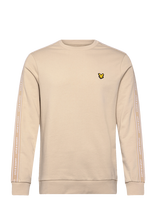 Lyle & Scott Sport - Jacquard Tape Crew Neck - Megztinis - Smėlio