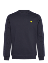 Lyle & Scott Sport - Jacquard Tape Crew Neck - Megztinis - Tamsiai mėlyna