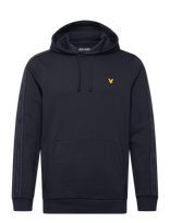 Lyle & Scott Sport - Jacquard Tape Hoodie - Sportinis džemperis su gobtuvu - Tamsiai mėlyna