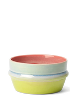 Kähler - Poppery Skål Ø12 Cm Pink/Mint/Apple Green - Pusryčių dubenėlis - Marga / raštuota
