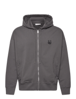 Maison Kitsune - Fox Head Zipped Oversize Hoodie - Džemperis - Pilka