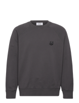 Maison Kitsune - Fox Head Oversize Sweatshirt - Megztinis - Pilka