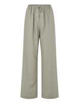 Rosemunde - Rwesther Linen Long Trousers - Plačios kelnės - Chaki spalva