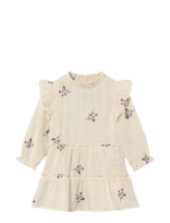 Fliink - Dobby Ss Rose Embr Blouse - Suknelė kūdikiui ilgomis rankovėmis - Kreminė spalva