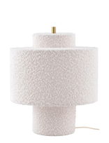 Globen Lighting - Table Lamp Noah 25 White Bouclé - Stalinė lempa - Balta