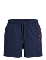 Jack & Jones - Jpstmaui Wave Logo Swim Shorts Mni - Maudymosi šortai - Tamsiai mėlyna