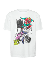 Name It - Nkmambrose Fortnite Ss Nreg Top Bfu - Marškinėliai trumpomis rankovėmis - Balta