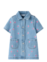Name It - Nmflaila Ss Emb Dress 6202-Iz - Suknelė trumpomis rankovėmis kūdikiui - Mėlyna