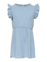Kids Only - Kmgthyra Sl Emb Frill Dress Wvn - Suknelė trumpomis rankovėmis kūdikiui - Mėlyna