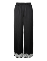 Pieces - Pcariel Hw Wide Lace  Pants D2D Pp - Plačios kelnės - Juoda