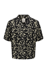 ONLY & SONS - Onsharvi Rlx Resort Ss 041 Aop Shirt - Marškiniai trumpomis rankovėmis - Juoda