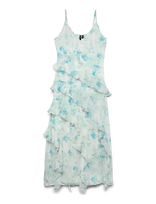 Vero Moda - Vmsmilla Sl Long Frill Dress Wvn Noos - Ilga suknelė - Balta
