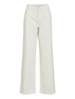 Vila - Vipalma Rw Wide Jeans White Pal246 - Platūs džinsai - Kreminė spalva
