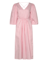 Object - Objpaige 2/4 Re Vneck Midi Dress 144 - Iki kelių ir midi suknelės - Rožinė