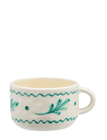 Anna + Nina - Leaf Cappuccino Mug - Kavos puodelis - Kreminė spalva