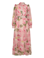 By Ti Mo - Organza Belt Dress - Ilga suknelė - Rožinė