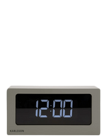 KARLSSON - Alarm Clock Boxed Led Warm Grey - Žadintuvas - Pilka