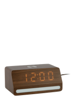 KARLSSON - Alarm Clock Retro W. Light Led Dark Wood Veneer - Žadintuvas - Ruda