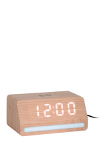 KARLSSON - Alarm Clock Retro W. Light Led Light Wood Veneer - Žadintuvas - Smėlio