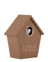 KARLSSON - Alarm Clock Riqueza Cuckoo Led Mocha Brown - Žadintuvas - Ruda