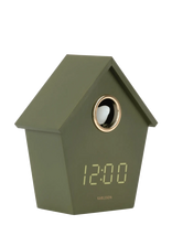 KARLSSON - Alarm Clock Riqueza Cuckoo Led Luxuxry Green - Žadintuvas - Chaki spalva