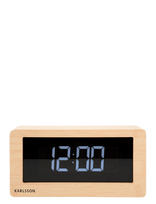 KARLSSON - Table Clock Boxed Led Light Wood Veneer - Židinio ir stalo laikrodžiai