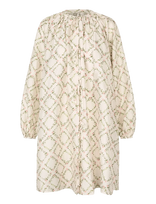 STINE GOYA - 2519 Flat Texture Viscose, Volumino - Trumpa suknelė - Smėlio