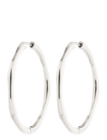 Pilgrim - Haze Hoop Earrings Silver-Plated - Auskarai - Sidabro
