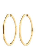 Pilgrim - Haze Hoop Earrings Gold-Plated - Auskarai - Aukso
