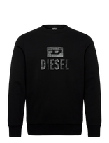Diesel - S-Gir-Crewneck Tone On Tone Felpa - Megztinis - Juoda